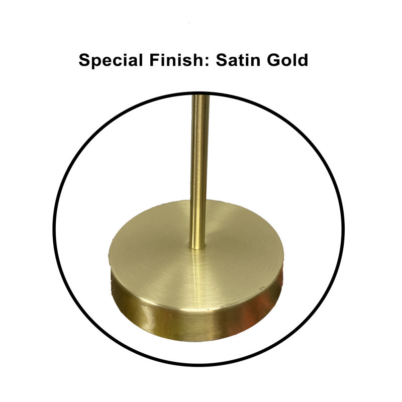 Mclea Bedside Table Lamp, Satin Gold, 19'' H x 8'' W x 8'' D
