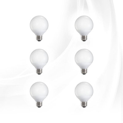 Ampoules sphériques à DEL givrées, à intensité variable (blanc froid, 6 W)