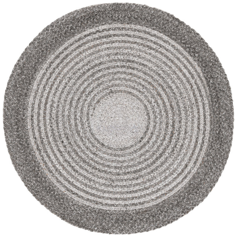 Tapis géométrique tressé à la main tissé à la main tressé 809, Rond 3 pi