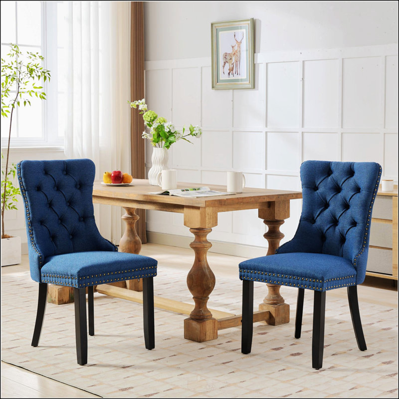 Ensemble de chaises de salle à manger rembourrées Elegant Modern, Bleu