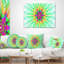 Vitrail vert fractal - coussin imprimé abstrait-30628762-30628759
