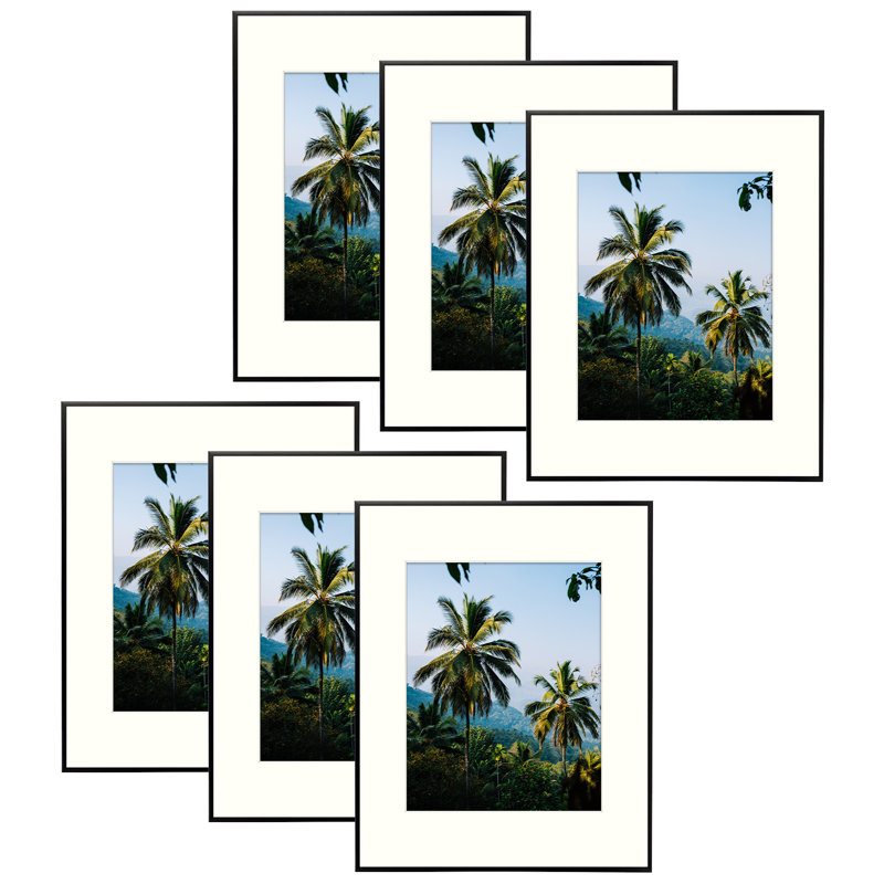 Ensemble de cadres photo Drennon, Noir, 16 po x 20 po emmêlé à 11 po x 14 po