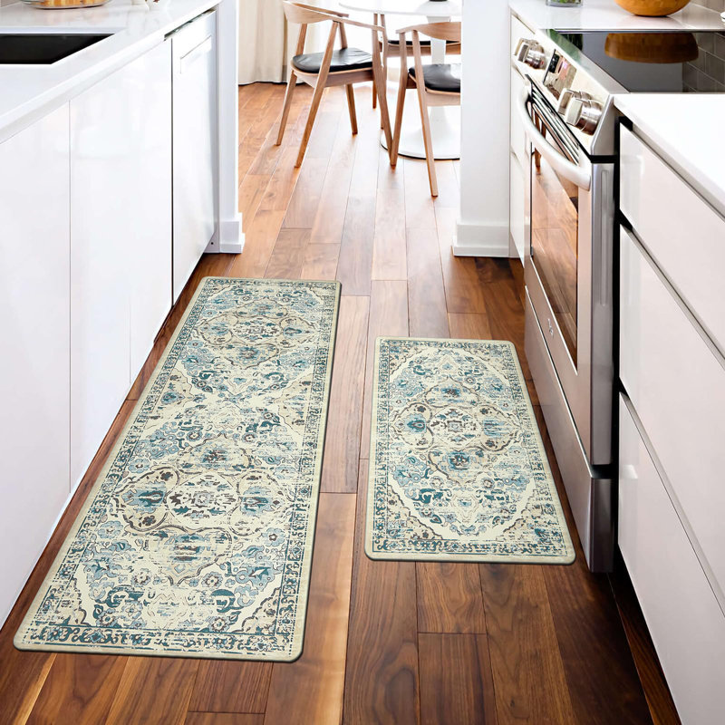 Ensemble de 2 tapis de cuisine anti-fatigue pour tapis de cuisine imperméables et antidérapants