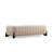 Elegant 3-Seat Sofa, White Fabric, 97.6 x 39.4 x 27.6 inches | Beech Wood & Chipboard Frame, 100% Polyester, 28 DNS Foam Back | Fixed Cushions, Dry-Cleanable Fabric, Solid Wood Legs | Perfect for Modern Living Rooms
