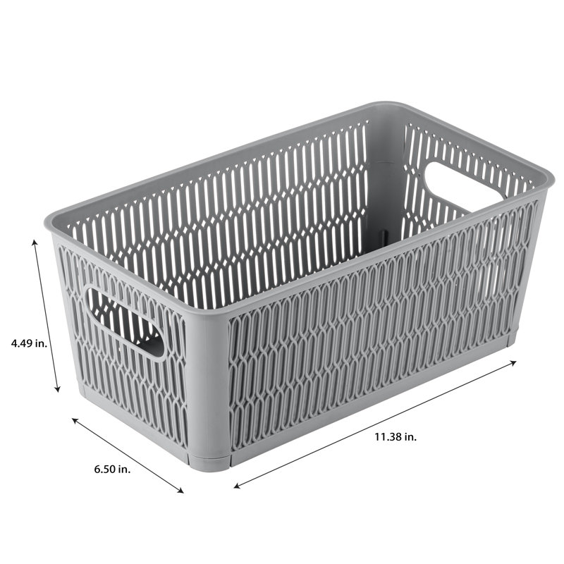 Simplify Plastic Bin, 5, Black