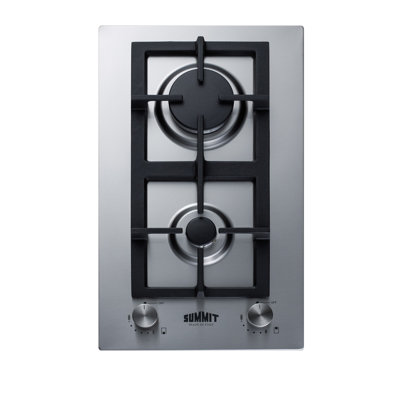 Summit Appliance Stainless Steel Gas 2 Burner Cooktop