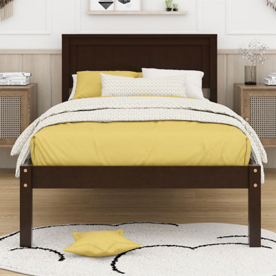 Lit plateforme en bois massif Shauna