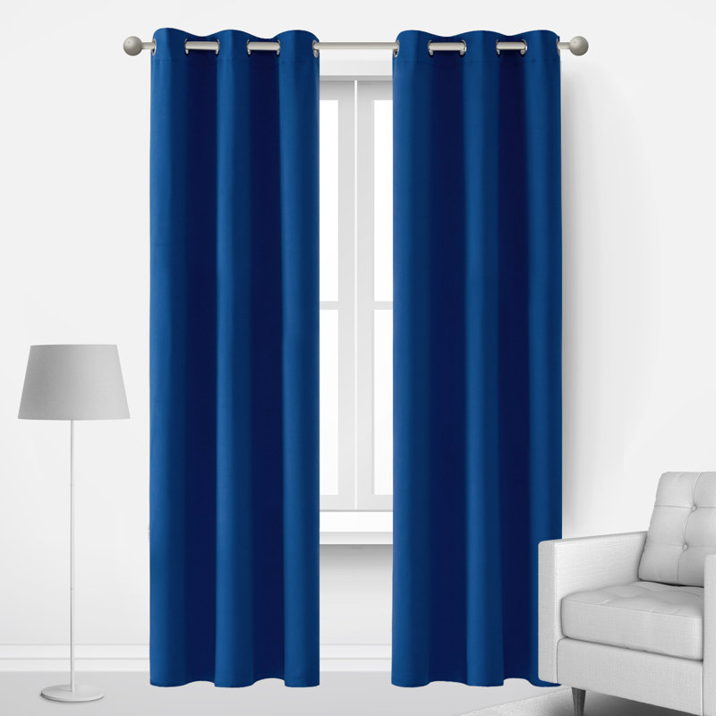 Lompoc Room Darkening Grommet Curtain Panels, Khaki, 42" W x 108" L