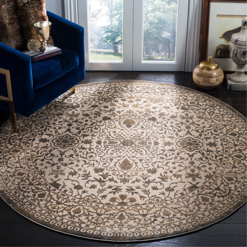 Tuthill Performance Floral Rug, Round 6'7"