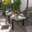 Outsunny Extending Garden Table Outdoor 80/160x80x75 cm Black and Clear