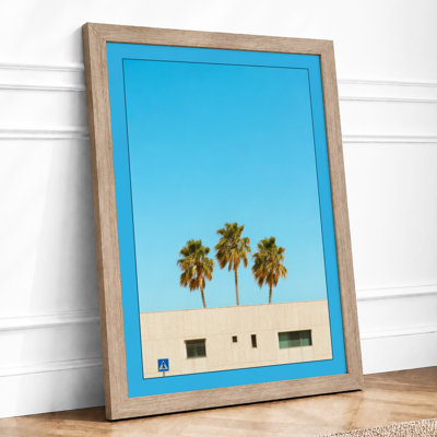 Palms and Architecture Minimalist - Framed Print