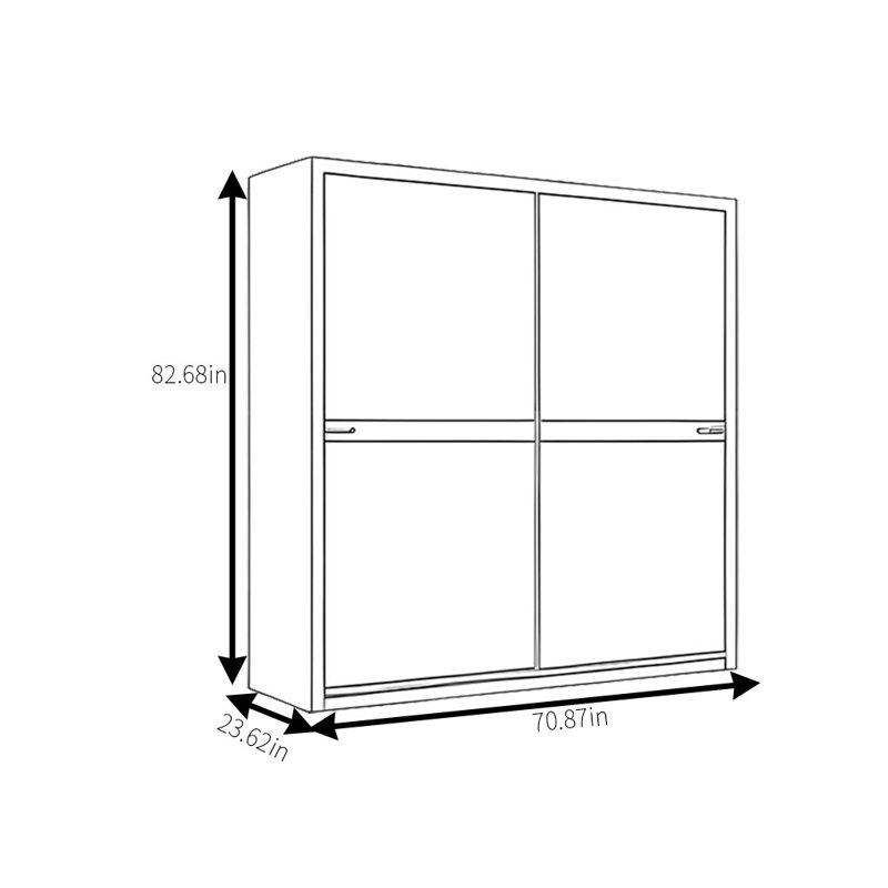 Luxurious And Simple Wardrobe, 83" H x 71" W x 24" D