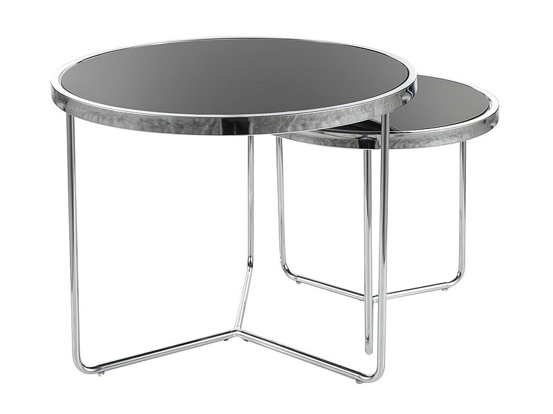 Aidet Coffee Table, 45" H x 60" L x 60" W, Chrome