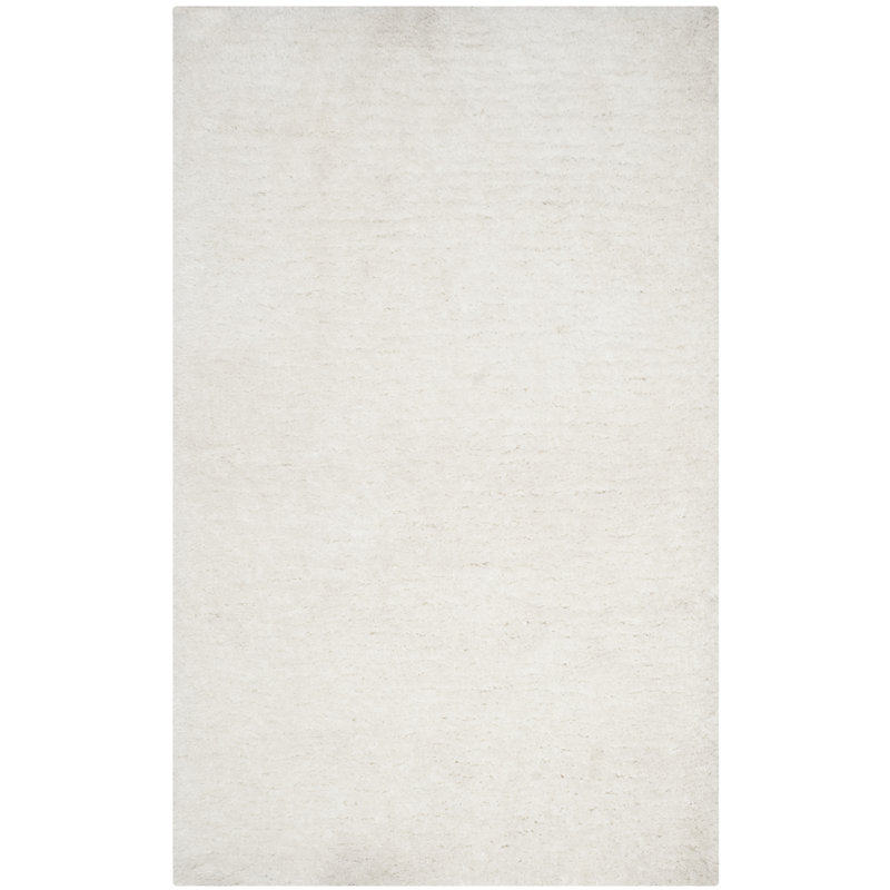 Franklynn Shag Hand Tufted Performance Solid Color Rug, Rectangle 3' x 5'