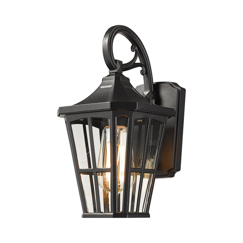Lanterne murale d'extérieur noire H 12 po