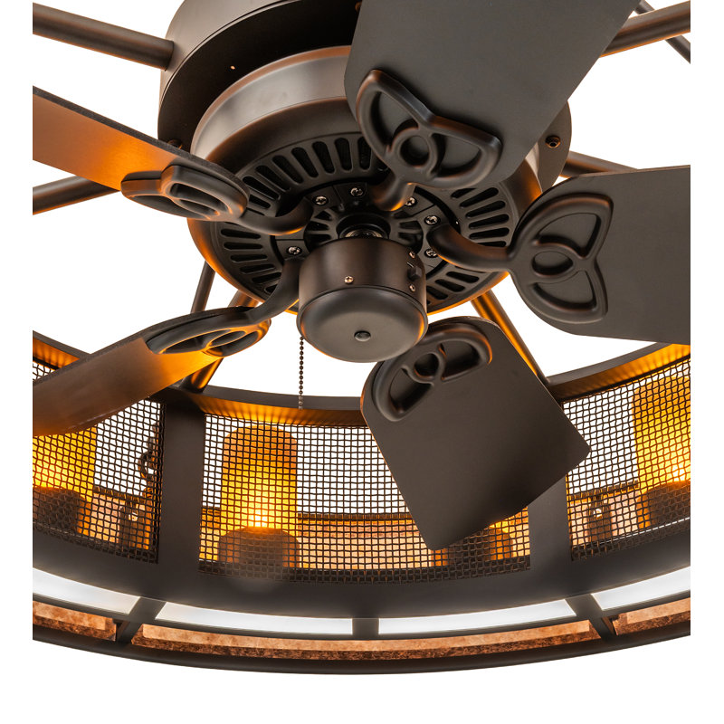 48" Wide Smythe Craftsman Chandel-Air, 16, Amber, Solar Black