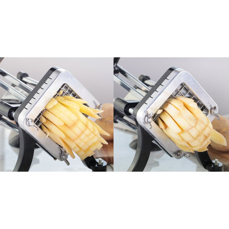 New Star Foodservice 42313 Commercial Grade French Fry Cutter with Suction  Feet, 1/2-Inch 