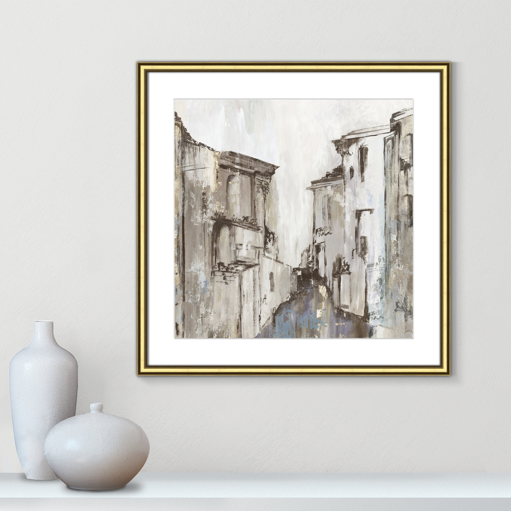 Gothika by Allison Pearce - Picture Frame Painting, Gold, 24.75" H x 24.75" W