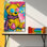 Art mural Pop Art, grande roue, 17,7 po x 27,6 po