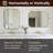 Modern Scalloped Corner Rectangle Bathroom Vanity Mirror | Stainless Steel Frame-451918165-451918187