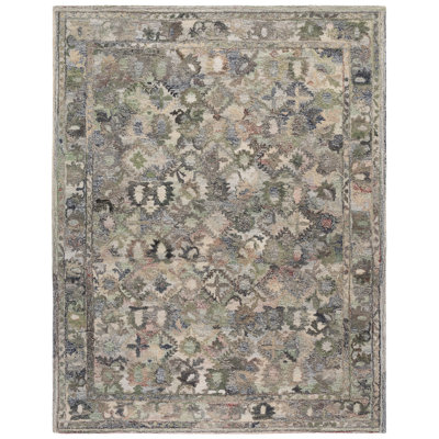 Tapis vert / beige Antkeo 126