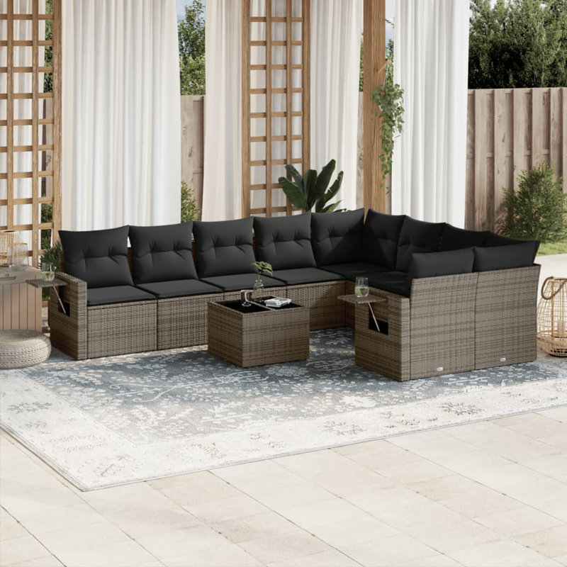 Vidaxl Garden Sofa Set Grey
