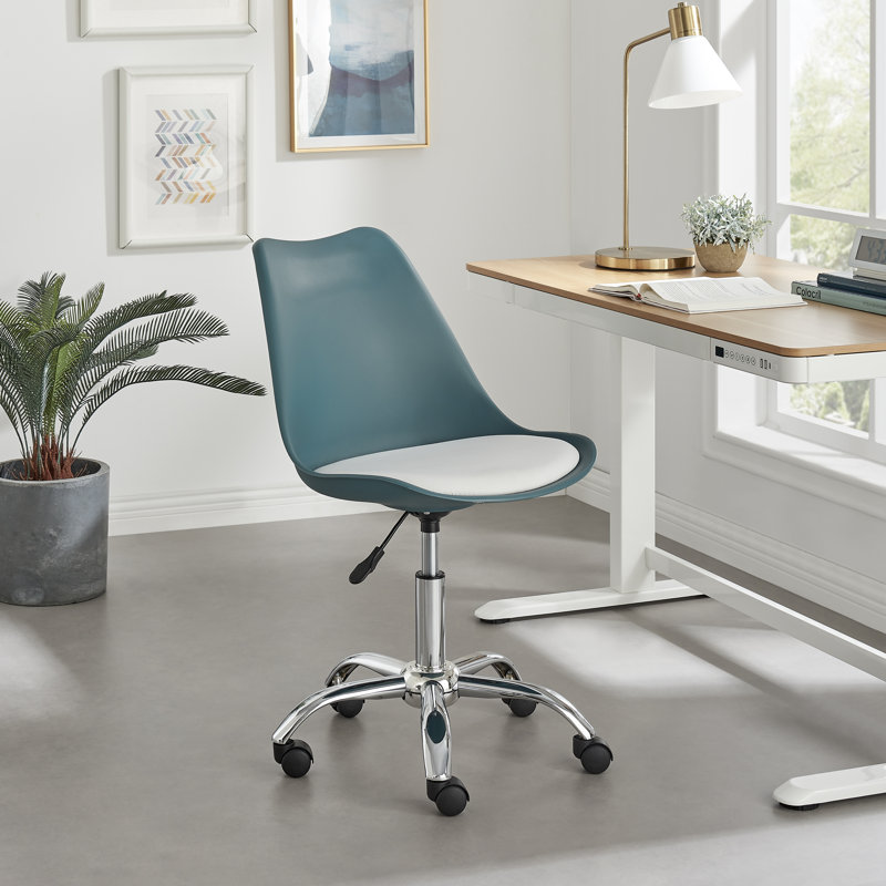Kodan Simple Home Office Desk Chair - Scandi Chic Design, Teal