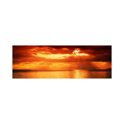 Sunset, Lake Geneva, Switzerland by Panoramic Images - Wrapped Canvas Panoramic Print