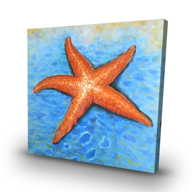 Vivid starfish - 32"x32" art on canvas