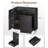 13 Gallons Pull Out Trash Can Cabinet with Storage, Freestanding Kitchen Trash Cabinet with Drawer & Adjustable Shelf, Pet Proof Hidden Trash Bin Holder for Kitchen, Laundry, Living Room, Black