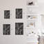 Abstrait feuille de palmier à motif mural moderne abstrait décoratif décoratif à suspendre en métal-124839491-124839494