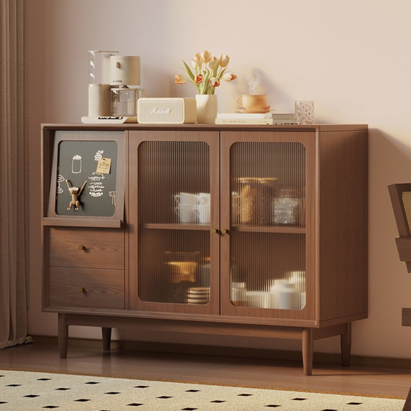 Vitrine simple en verre avec porte d'armoire