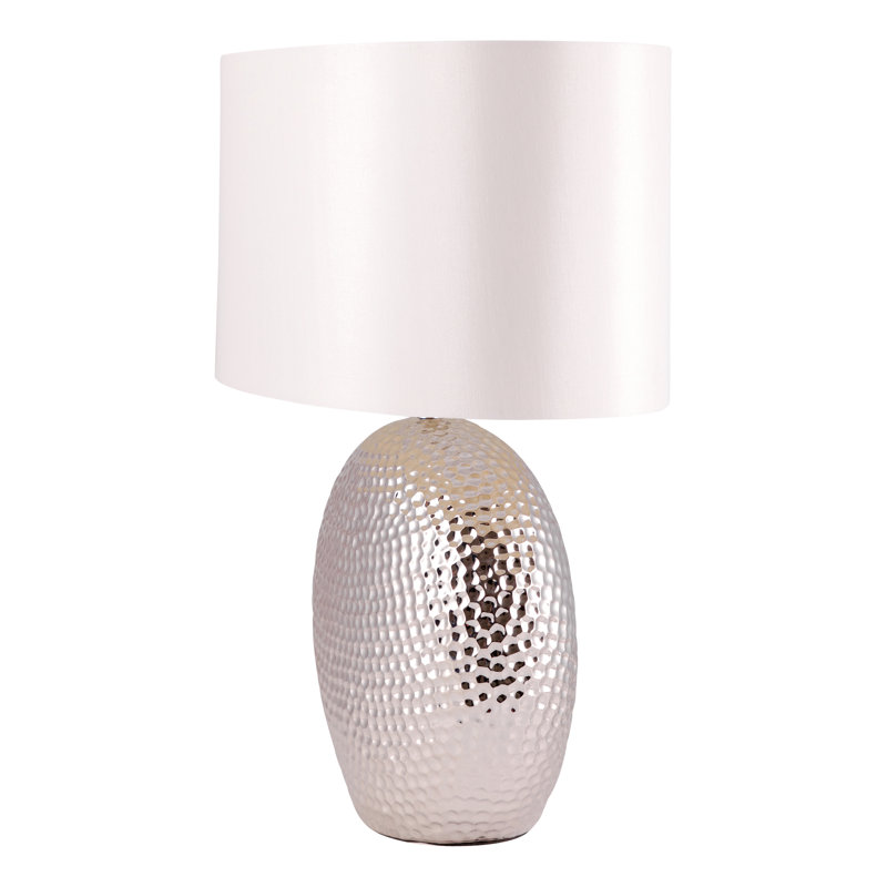 Table Lamp, Chrome, White