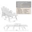 Chaise longue d'extérieur inclinable réglable à 6 positions-839644246