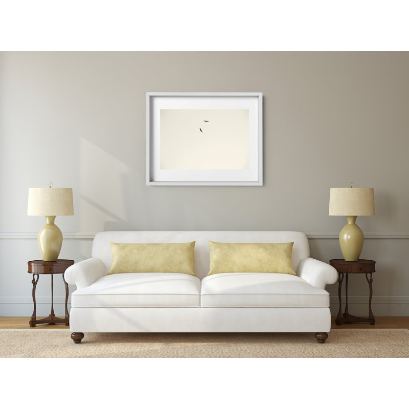 Birds Flying High Print by Joseph Regan, 14" H x 16" W x 0.75" D, White