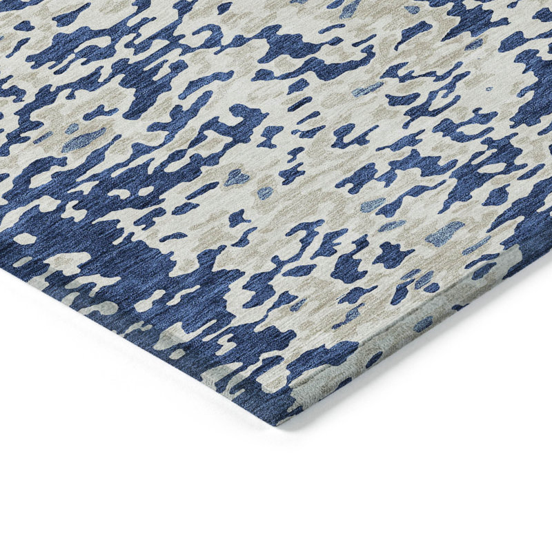 Aleg Washable Abstract Indoor / Outdoor Rug, Rectangle 8' x 10'