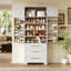 Armoire de cuisine de campagne de 78,2 po de hauteur avec 8 tablettes
