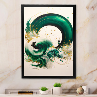 Green Glamour Swirl - Impression sur toile