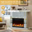 Symple Stuff 39.37 " W Silver Electric Fireplace with BTU 5118