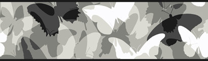 Bordure papillon Candice Olson pour enfants, Métalique