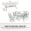 Housse pour ensemble de table et chaises de patio Moderne / L 100 po x l 70 po x H 35 po Modern Leisure Monterey-1284249997
