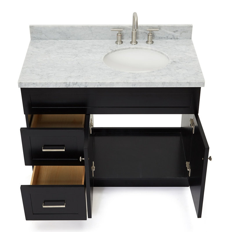 Ensemble de meuble-lavabo simple 43 po Abell, Noir
