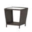 Table d'appoint d'extérieur tendance avec verre brun - Trendset, 19 po x 19,3 po, 19,75 po