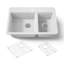Riverby 33 In. Top-Mount Double-Bowl Kitchen Sink-1017940971-1017940973-1035019176