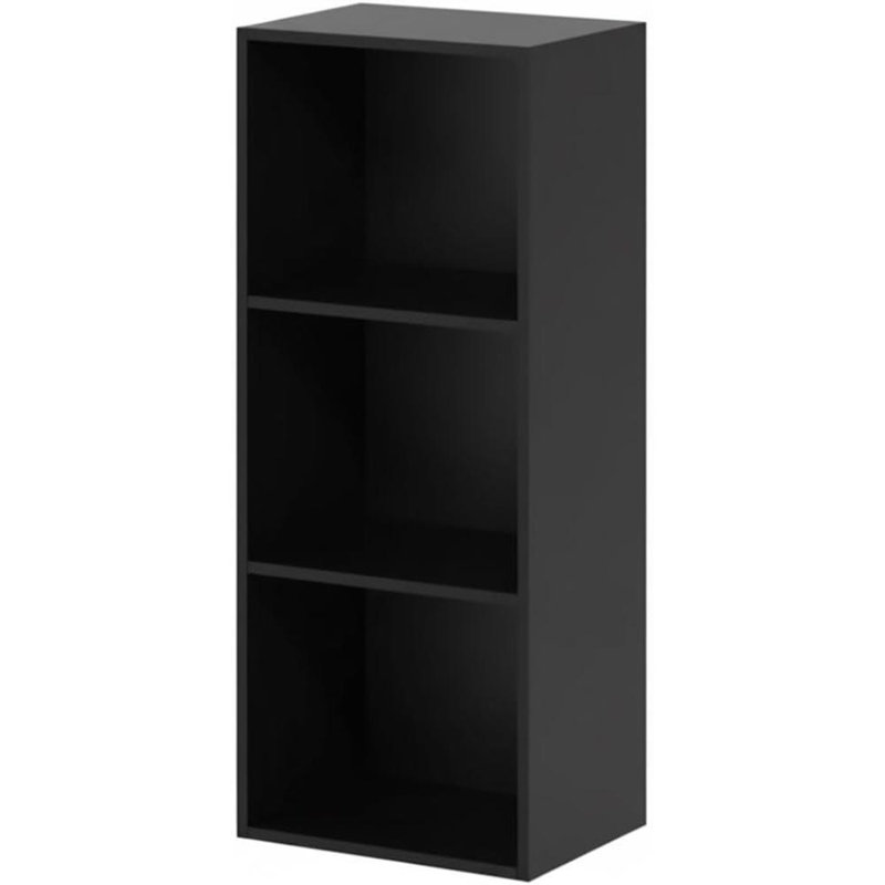 Manufactured Wood Shelving Unit, Black, 80cm H x 30.5cm W x 24cm D