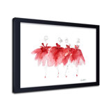 'Ballerinas In Waiting' Framed Print Wall Art