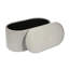 80cm Wide Velvet Oval Solid Colour Standard Ottoman with Storage-67532807