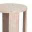 Table de bout ronde Cony, bois de chêne brun naturel, roulettes, 24 po