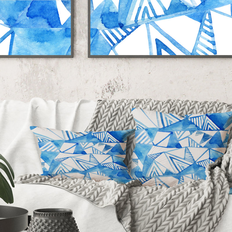 Geometric Throw Pillow, 16" x 16"