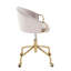 Chaise de travail en métal doré et velours-1389416548